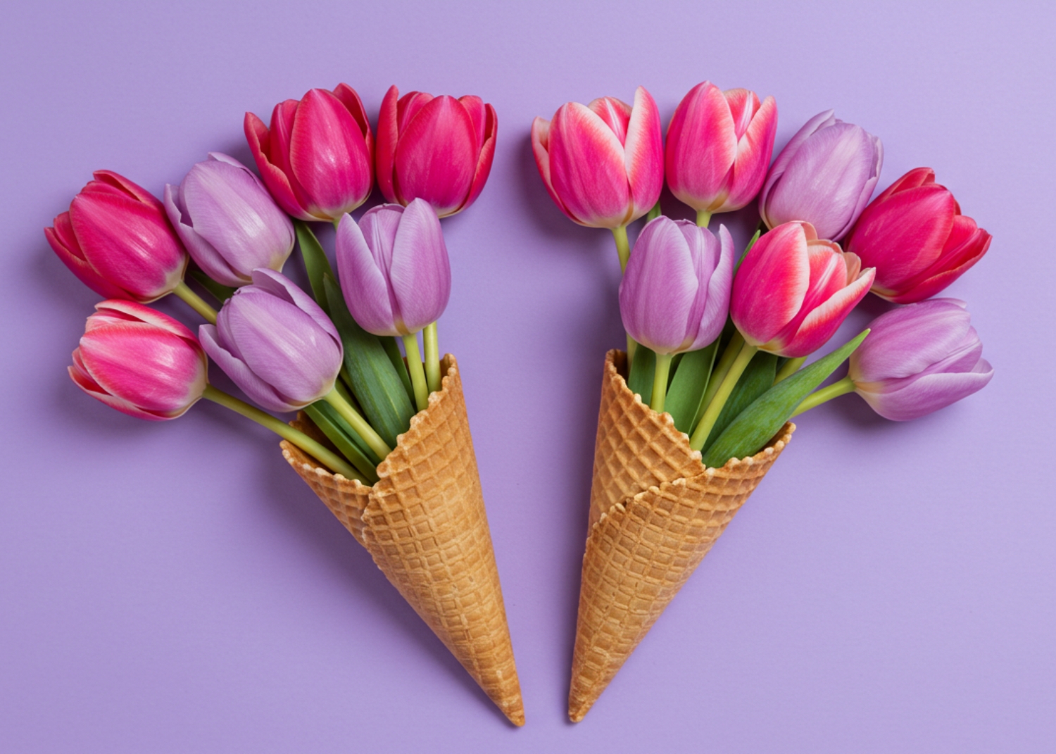 Tulips in Ice Cream Cones Tulips in Ice Cream Cones